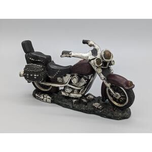 Motorcycle Home Decor Paperweight Model Replica Harley Davidson Style Resin 7”